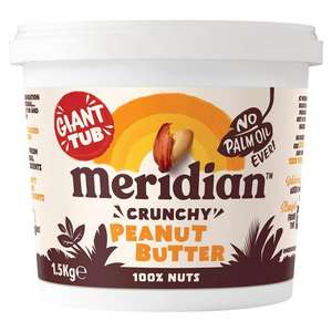 Meridian Crunchy Peanut Butter Giant Tub 1.5kg £2.55 @ Sainsbury's Fulham wharf