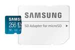 Samsung EVO Select 256GB microSDXC UHS-I U3 130MB/s Full HD & 4K UHD Memory Card inc. SD-Adapter (MB-ME256KA/EU), Blue £15.99 @ Amazon