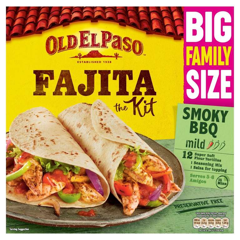 Old El Paso Fajita Family Kit Smoky BBQ /Enchillada Kit Farmfoods Fort William