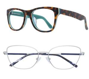 2 x Designer Prescription Glasses from £25 + Free Home Trial + Free Delivery - W/Code