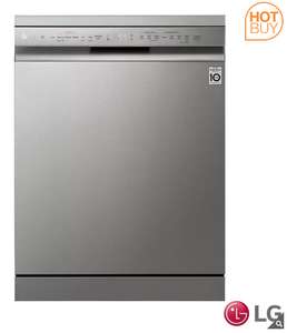 LG DF222FPS, 14 Places Setting, TrueSteam, QuadWash Dishwasher, E Rated in Stainless Steel