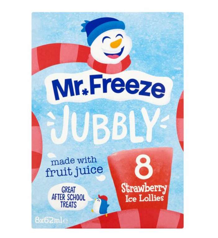 Mr Freeze Jubbly strawberry and cola 8 pack 50p each @ Poundland Sutton