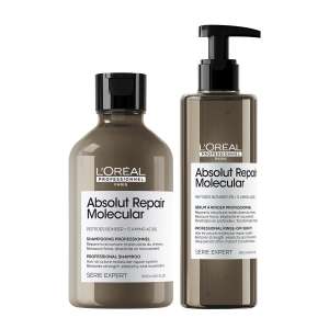 L'Oréal Professionnel L’Oreal Professionnel, Absolut Repair Molecular Hair Shampoo and Rinse-Off Serum Set