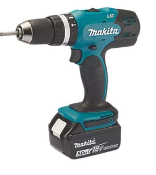 Makita 18V LXT Combi Drill with 2x5A 