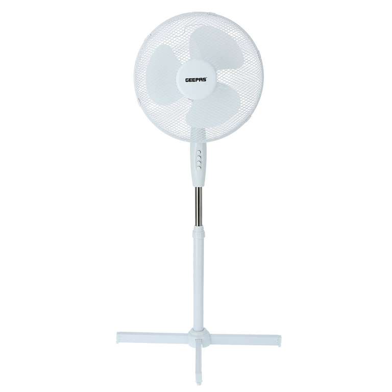 16 Inch White Oscillating Electric Pedestal Fan + Free Delivery using codes