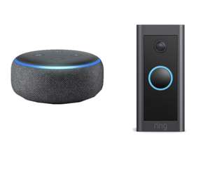 Amazon Echo Dot (2018) Charcoal & Ring Hardwired Video Doorbell Bundle £34.99 Free Click & Collect @ Currys