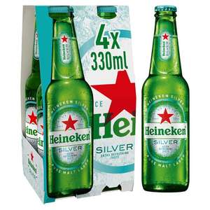 Heineken Silver Lager 4X330ml £4.75 (Free with cashback via CheckoutSmart) at Morrisons