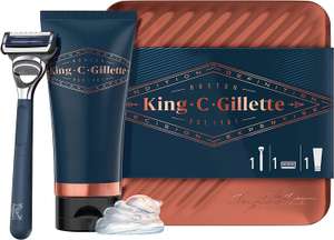 King C. Gillette Neck Razor for Men + 1 Razor Blade Refill + Shave Gel with Argan Oil, 150 ml, Gifts for Men - £15.20 @ Amazon