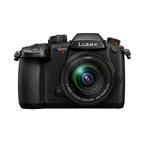Panasonic LUMIX GH5M2 Live Streaming Mirrorless Camera with LUMIX 12-60mm Lens, 10 Bit 4K w/Voucher