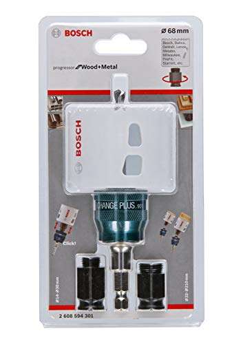Bosch Accessories Accessories Hole Saw Progressor for Wood and Metal Starter Kit Set (Wood and Metal, Ø 68 mm, drill acc) £13.52 @ Amazon