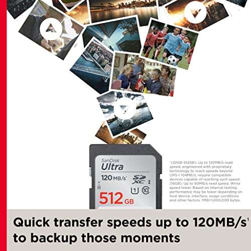 SanDisk Ultra 512GB SDXC UHS-I Card £52.99 @ Amazon