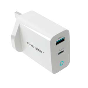 Sumvision Dual-port 65W GaN, PD 3.0, Quick Charge 3.0, USB-C, USB-A Charger (sold by E Global Ltd)