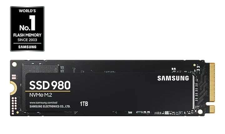 1TB - Samsung 980 PCIe Gen 3.0 x4, NVMe 1.4 SSD (Up to 3,500/3000MB/s R/W) - £63 Delivered Using Code @ Samsung