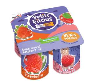 Petits Filous Big Pots Fruits Raspberry Strawberry 4x85g for 9p at Farmfoods (Langley Mill)