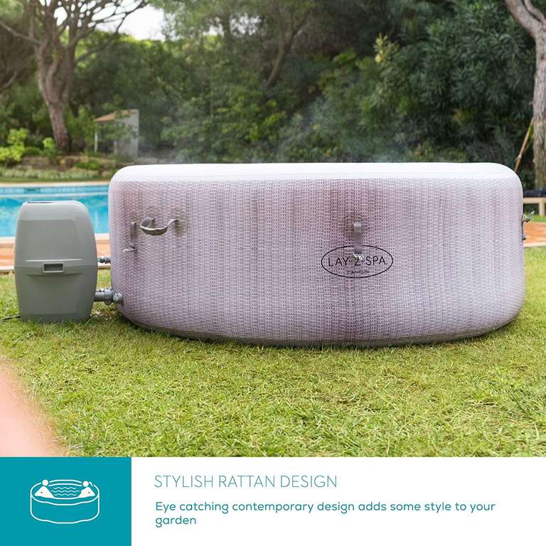 Lay-Z-Spa Cancun 4 person Inflatable hot tub - Rattan design with freeze shield £209.10 free collect select stores / £221.10 delivered @ B&Q
