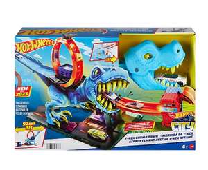 Hot Wheels City T-Rex Chomp Down - Free click and collect
