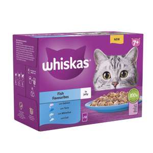 Whiskas 7+ Saver Pack: Fish Favourites in Jelly (96 x 85g)+ Pouches 96x85g - w/Code