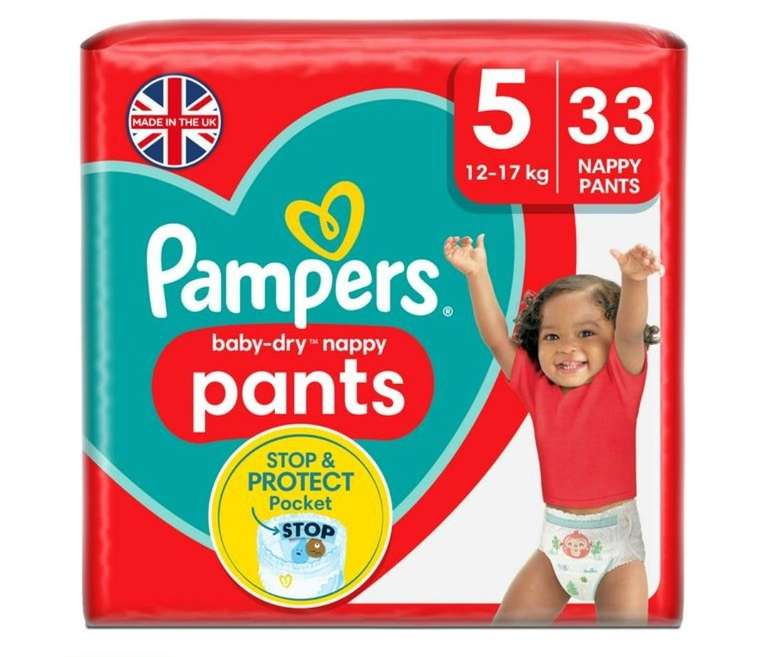 Pampers Baby-Dry Nappy Pants, Size 5 x33. Same deal on other sizes too - 3, 4, 6, 7 & 8. Nectar Price