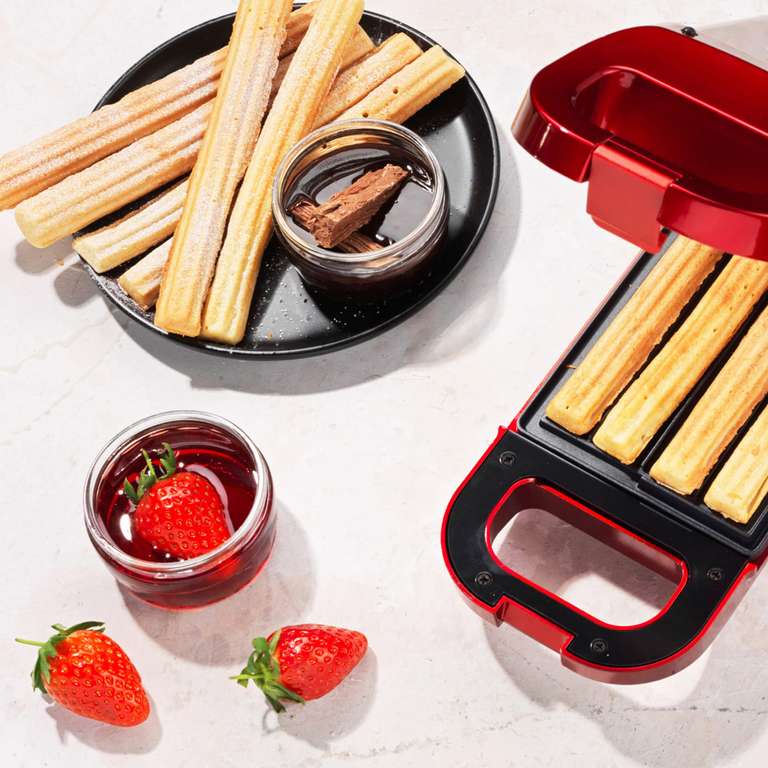 American Originals Churro Maker, 4 Churros in Approx. 10 Minutes With Recipe, 750W, Red