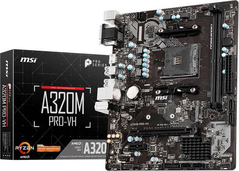 MSI A320M PRO-VH AMD Socket AM4 Motherboard - £29.99 + £2.99 delivery @ CCL