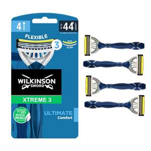 WILKINSON SWORD - Xtreme 3 For Men | Ultimate Comfort | 4 x Disposable Razors - £1.19 / £1.06 S&S
