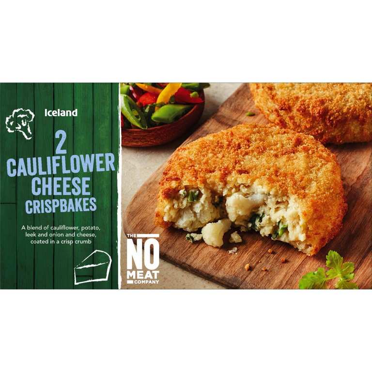 Iceland 2 Cauliflower Cheese Crispbakes 240g