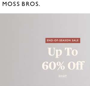 End Season Sale - Up to 60% off + Free Delivery on Orders Over £75 @ Moss Bros