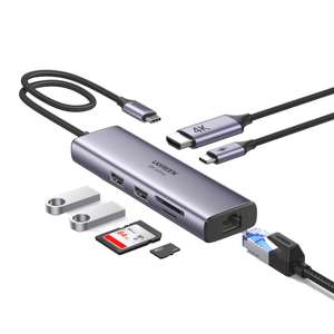 Ugreen 7-in-1 USB-C Hub - 4K@60Hz HDMI/RJ45 Ethernet/100W Power Delivery w/code