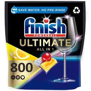 8 x 100 Finish Powerball Ultimate Dishwasher Tablets Lemon Total 800 Bulk - w/Code, Sold By official_brand_outlet