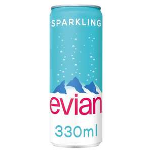 Evian Sparkling Natural Water 330Ml 75p @ Tesco (FREE via cash back Shopmium up to 3 claims)