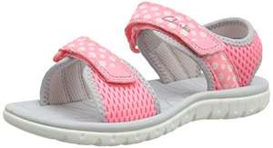 Clarks Girl's Surfing Tide K Sling Back Sandals (Pink) - £8.25 @ Amazon