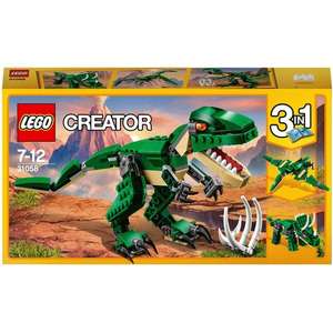 LEGO 31058 Creator Mighty Dinosaurs Toy, 3 in 1 Model, T. rex, Triceratops sold by darts fanatic 180