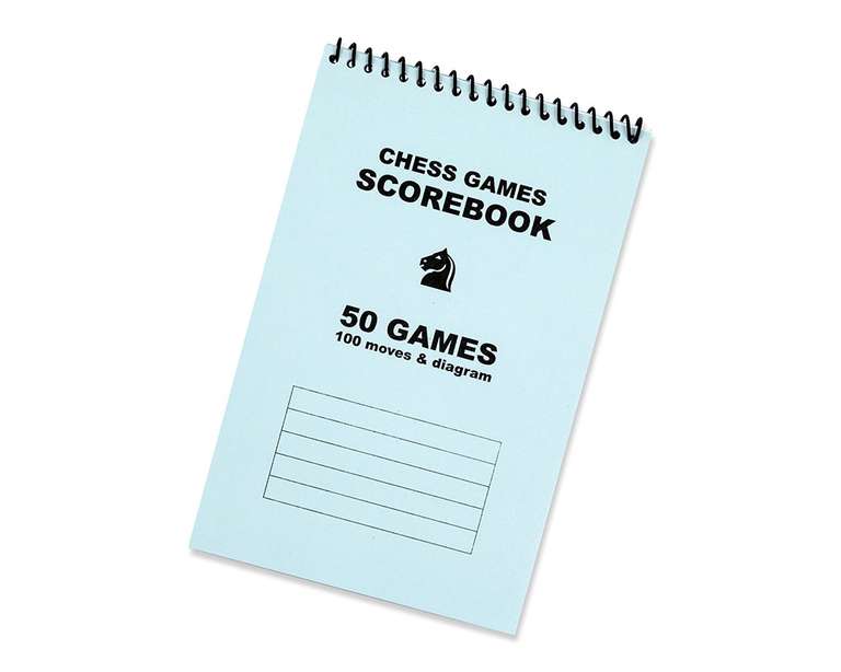 50 Games Ringbound Chess Scorepad £1.69 with code + £4.99 Delivery (plus other items) on sale at Regency Chess