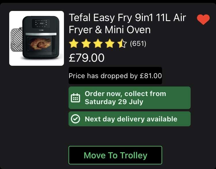 Tefal Easy Fry 9in1 11L Air Fryer & Mini Oven