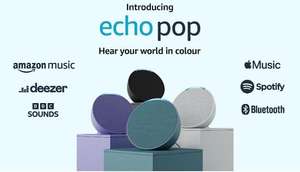 Set of 2 Amazon Alexa Echo Pop Smart Speakers