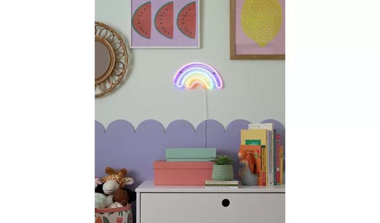 Argos Home Rainbow Neon LED Light - Batteries required £1.25 Free Click & Collect @ Argos (Limited Stores)
