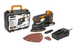 WORX WX822 18V Battery Cordless Detail Sander 1x Battery 1x Charger, 6x Sanding Sheets & Carry Case - 3 Year Warranty - Sold By Worx
