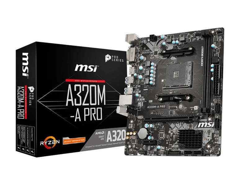AMD Athlon X4 950 QUAD Core 3.8Ghz Turbo, MSI A320M-A PRO Motherboard CPU Bundle - £59.99 @ AWD