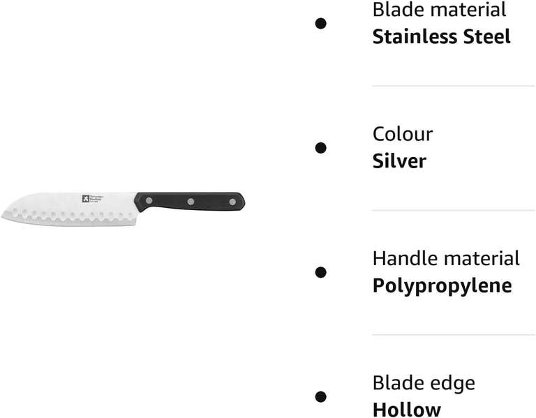 Richardson Sheffield 12.5 cm Cucina Santoku Knife, Silver - £6.59 @ Amazon