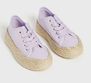 Baby Lilac Sparkle Espadrille Trainers - Reduced With Free Click & Collect