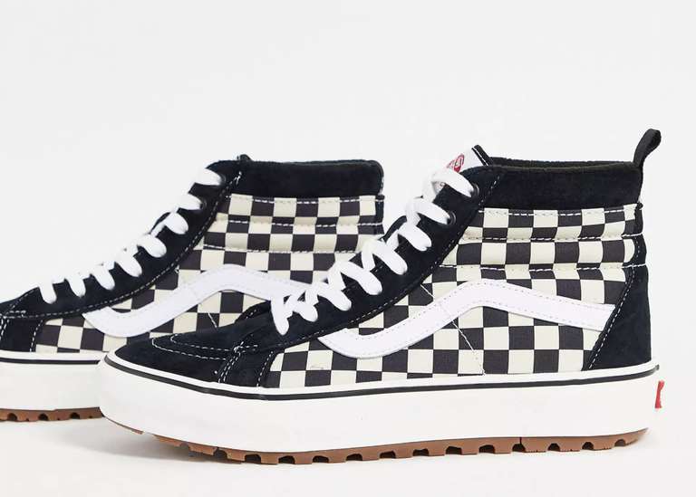 Men’s Vans UA SK8-Hi MTE-1 trainers in black checkerboard £37.80 with code + free delivery @ ASOS