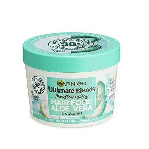 Garnier Ultimate Blends Hair Food, Aloe Vera 3-in-1 Normal Hair Mask 390ml (£3.79 with S&S Purchase)