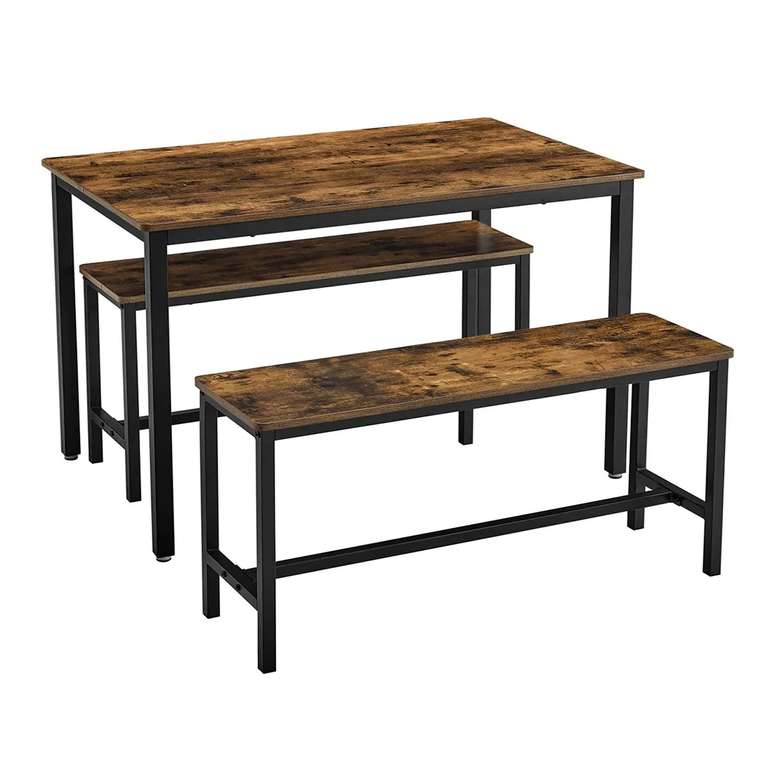 Vasagle Dining Table with Benches - £79.80 Delivered With Code @ Songmics