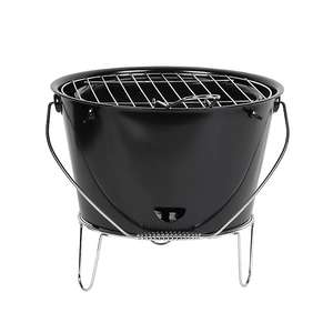 Sommen Black Charcoal Bucket Barbecue (D) 265mm - Free Click & Collect Only