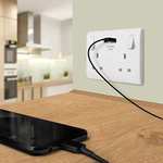 BG Electrical 8223u Double Switched 13 A Fast Charging Power Socket with Two USB Charging Ports - £9.06 @ Amazon