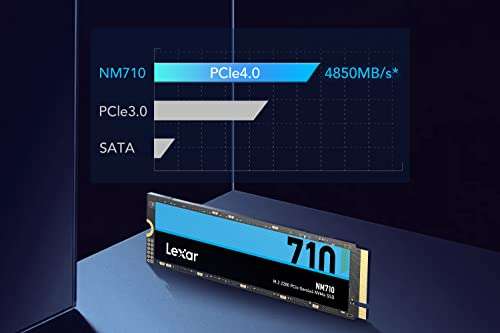 Lexar NM710 SSD M.2 2280 PCIe Gen4x4 NVMe [PS5 Compatible] 1TB £57.71 2TB £81.80 @ Amazon