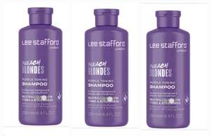 3 x Lee Stafford Bleach Blondes Purple Toning Shampoo OR conditioner 500ml - free click and collect