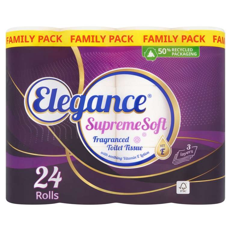 Elegance Supreme Soft Frangranced Toilet Tissue 24-pack