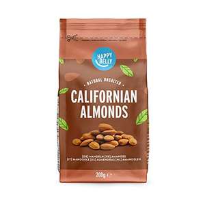 Amazon Brand - Happy Belly California Almonds - 1 x 200g £1.57 / £1.49 Subscribe & Save @ Amazon