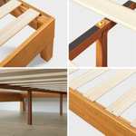 ZINUS Alexis Deluxe 30 cm Wood Platform Bed Frame | Solid Wood Foundation | Wood Slat Support | Under Bed Storage | Single | Rustic Pine